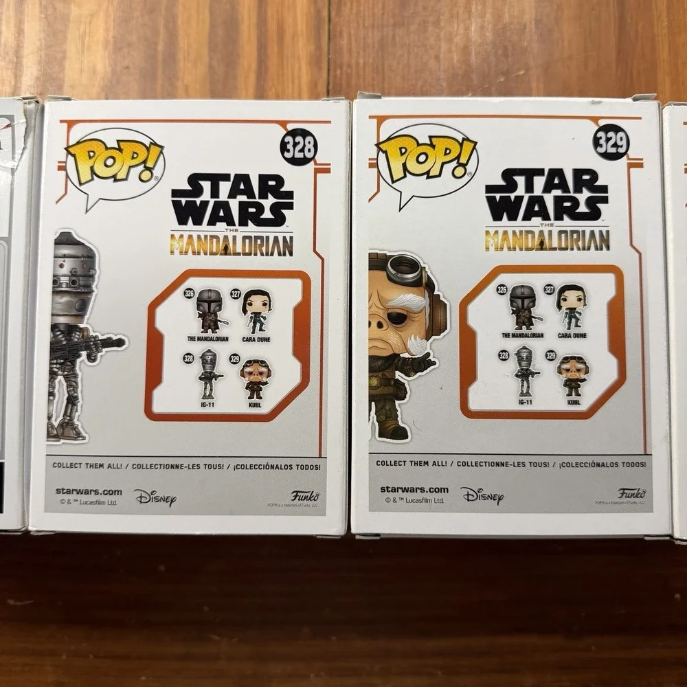 Star Wars Funko Pop Lot of 4 Mandalorian Chrome Amazon Exclusive Luke IG-11